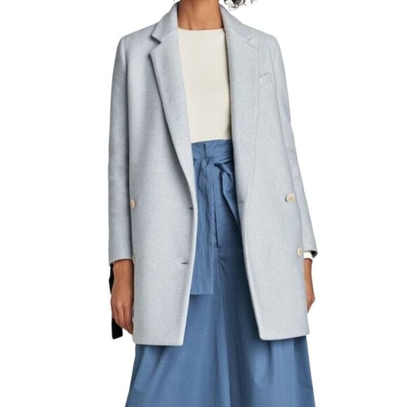 Zara Jackets & Blazers - Zara Double Breast Coat Sky Blue XS